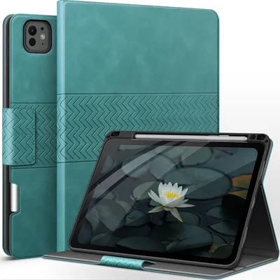 Obrázok produktu pre Puzdro na iPad Pro 11 palcov s držiakom na stylus – ochranné puzdro zPolyuretánkože s automatickou funkciou uspávania/prebúdzania (zelená farba)