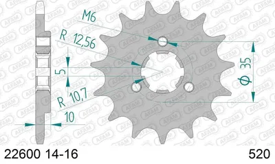 Produktbild von AFAM Kettenritzel 22600-15 Vorne für SUZUKI MOTORCYCLES DR Stahl