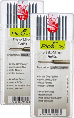 Produktbild von PICA-Marker Pica-Dry® Ersatzminen graphit 20 Minen 4030 Tieflochmarker Baumarker
