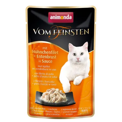 Produktbild von animonda Vom Feinsten MIT HÜHNCHENFILET + ENTENBRUST IN SAUCE, Adult, Huhn, Ente, 50 g, Getreidefrei