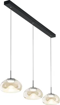 Produktbild von Brena - Fabas Luce 3-flammige Pendelleuchte - 30W dimmbare LED - Cognac lineares Design