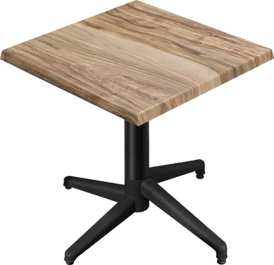 Produktbild von WAP | Bistro Außen Tisch | B:T:H 70 x 70 x 74 cm | Sheesham / Schwarz | Quadratisch | Bistro Tisch Gastro Tisch