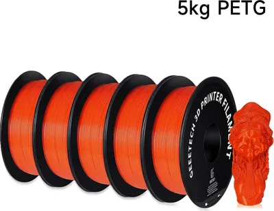 Obrázek produktu pro Filament pro 3D tiskárny – PETG 1,75 mm – cívka 343 m – pro FDM 3D tiskárny – vakuově balené – oranžové