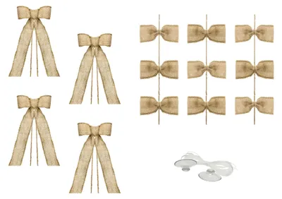 Produktbild von 6-teiliges Auto-Dekoset aus Jute für Boho-Hochzeiten - Einheitsgröße