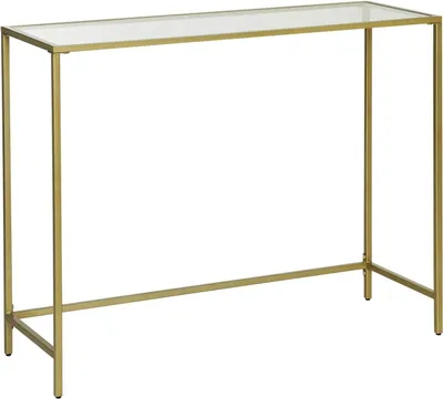 Obrázek produktu pro Konzolový stolek – odkládací stolek/stolek do předsíně – moderní design – do obývacího pokoje a předsíně – vyžaduje montáž – černý