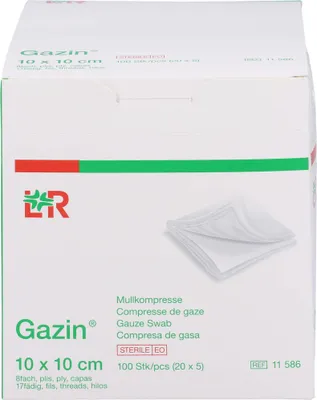 Obrázek produktu pro Gazin gáza komp.10x10 cm sterilní 8x20X5 ks