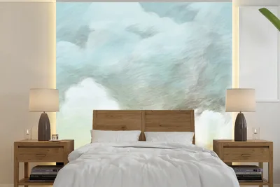 Produktbild von MuchoWow® Fototapete für Wohnzimmer oder Schlafzimmer Wandtapete Vinyl Motivtapete Himmel - Berg - Farben - 300x300 cm - Wanddekoration