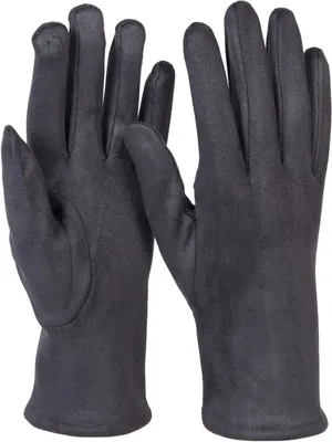 Produktbild von styleBREAKER Damen Touchscreen Handschuhe Einfarbig mit Ziernähten, warme Fingerhandschuhe, Winter 09010043