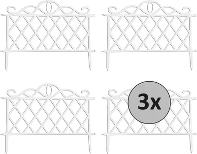 Produktbild von Nessa Zierzaun Antik Weiß, 48 cm breit, 36 cm hoch, witterungsbeständig
