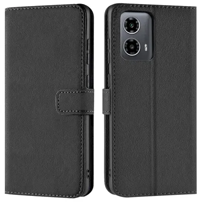 Produktbild von Conie Klapp Tasche für Motorola Moto G34 5G Kartenfach Rundumschutz Hülle in Schwarz