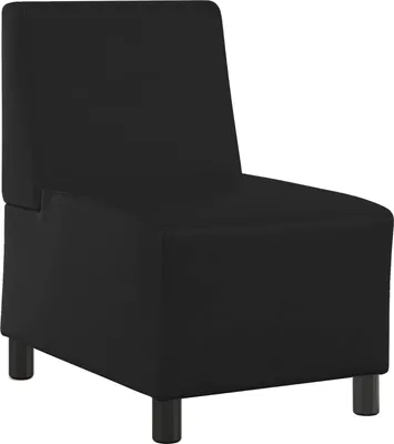 Zdjęcie produktu dla vidaXL Modułowa sofa bez podłokietników, czarna, 55 x 74 x 82 cm, sztuczna skóra