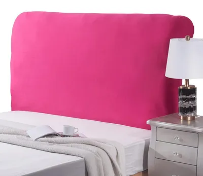 Obrázek produktu pro Potah na čelo postele, elastický, růžový, rozměry 90-235 cm