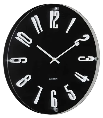Produktbild von Karlsson - Wanduhr Esencia Elevated - Schwarz - Ø40cm