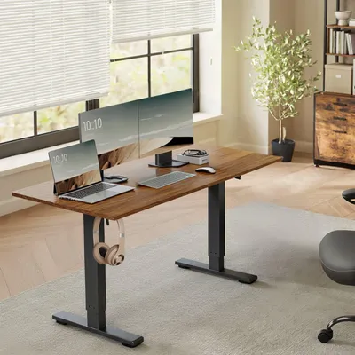 Image de Structure de bureau électrique à hauteur réglable, avec fonction mémoire, sans plateau