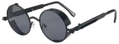 Produktbild von Retro-Sonnenbrille, kleine runde Sonnenbrille, polarisierte Steampunk-Sonnenbrille – UV400-Schutz, Metallrahmen, für Damen und Herren