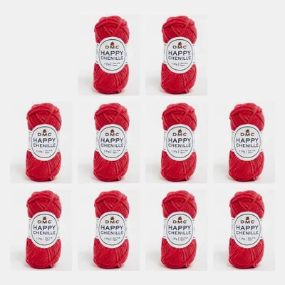 Image de 10 pelotes de DMC Happy Chenille – fil de velours 100 % polyester (couleur 34)