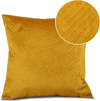 Produktbild von Geronimo | Dekokissen - Gelb - 40x40 cm - Gestepptes Kissen - Maschinenwaschbar - Abnehmbarer Bezug - Antiallergisch