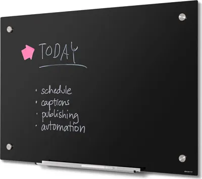 Produktbild von Showdown Glasboard - 90x60cm - Magnetisch - Schwarz