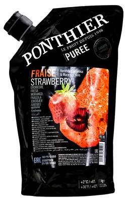 Produktbild von Ponthier ERDBEEREN PÜREE Camarossa-Mara-des-Bois-Beeren 1KG