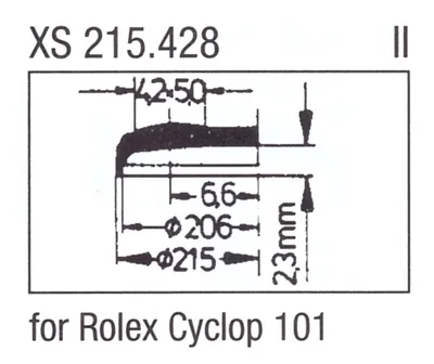Obrázok produktu pre Glas XS 215.428 Stülpglas mit Lupe Kunststoff