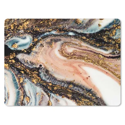 Produktbild von MuchoWow® Mauspad Mousepad Marmoroptik - Gold - Schwarz - Glitzer - Chic 23x19 cm - Mousepads - Maus Mat - Pad - Mausunterlage - Schreibtischunterlage - Mauspad