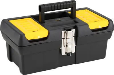 Produktbild von Stanley Werkzeugbox Millenium, Werkzeugkasten, Kunststoff, Schwarz, 3,58 l, 16 kg, Scharnier