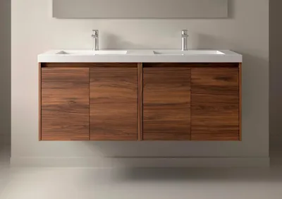 Produktbild von Noja Unterschrank 1400 4 Türen + Waschbecken Nussbaum