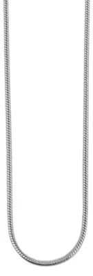 Produktbild von Edelstahl Schlangenkette silberfarben 50 cm Länge 3 mm Stärke langlebig Karabinerhaken