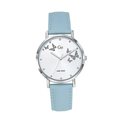 Zdjęcie produktu dla Girl Only damski zegarek kwarcowy z motywem motyla szary skórzany pasek D2UGO699347