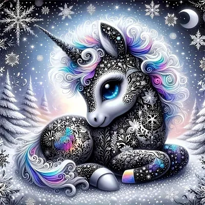 Produktbild von Malen nach Zahlen Erwachsene Einhorn DIY Bastelset für Geschenk Heimdekoration