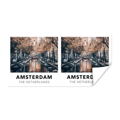 Produktbild von MuchoWow® Poster Niederlande - Amsterdam - Wasser 80x40 cm - Wanddeko