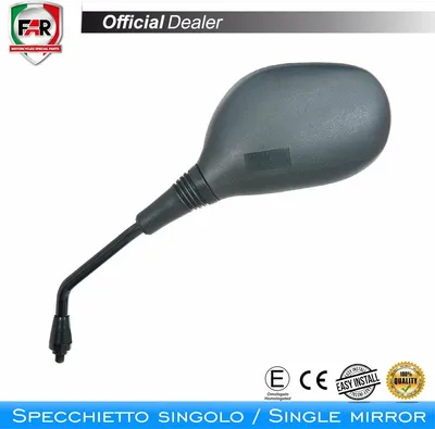 Obrázek produktu pro Pravé černé zrcátko na řídítkách schválené podle FAR 6092
