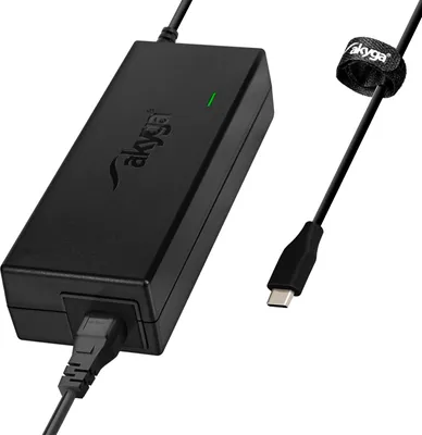 Produktbild von Akyga, USB-C Ladegerät 87W für MacBook Power Delivery, Schwarz