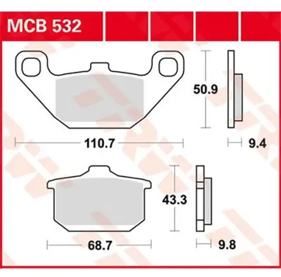 Obrázok produktu pre TRW Brzdová podložka Trw Organ. Mcb 532