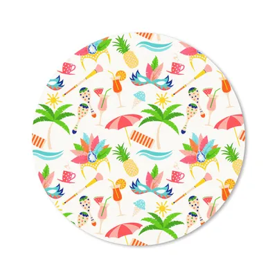 Produktbild von MuchoWow® Mauspad Mousepad Muster - Brasilien - Karneval 40x40 cm - Mousepads - Maus Mat - Pad - Mausunterlage - Schreibtisch Accessoires