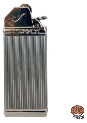 Produktbild von Eurojet Classic Pfeifen-Feuerzeug aus Metall mit Soft Flame, Reibrad, Chrom