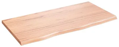 Produktbild von Massivholz-Wandregal aus Eiche, 80 x 40 x 2 cm