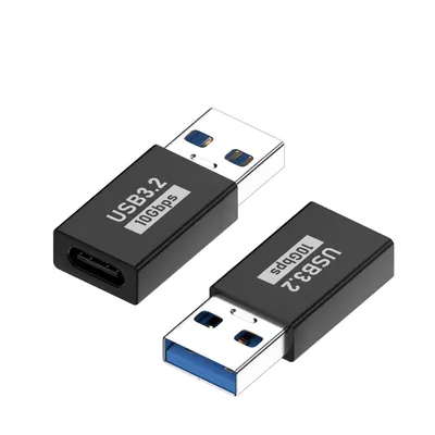 Produktbild von USB Adapter Stecker USB Typ C OTG Ladeadapter Konverter Kupplung USB A auf USB C Buchse 3.2