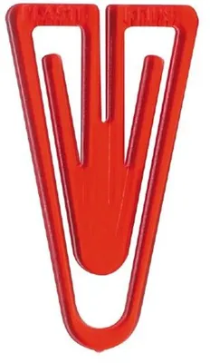 Produktbild von Büroklammern Plastiklips 35mm VE=1000 Stück kristallrot