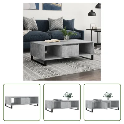 Produktbild von The Living Store Couchtisch Betongrau 104x60x35 cm Holzwerkstoff
