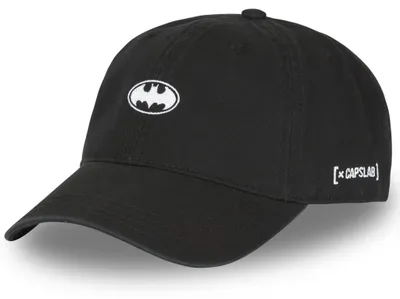 Produktbild von CAPSLAB X DC COMICS BATMAN Logo Dad Cap - Black