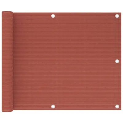 Zdjęcie produktu dla VidaXL Parawan balkonowy 75x400 cm HDPE w kolorze terakoty