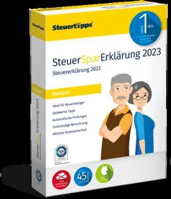 Produktbild von SteuerSparErklärung Rentner und Pensionäre 2023