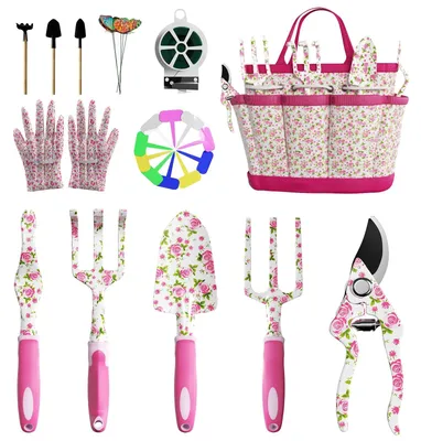 Produktbild von 26-teiliges Garten-Set mit Aufbewahrungstasche und Gartenhandschuhen