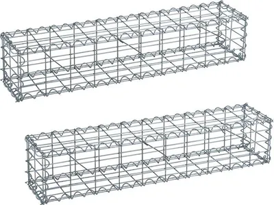 Produktbild von Gabione Spiralgabione Steinkorb 100x20x20 cm 2er Set  Draht Wand Gitter Metall