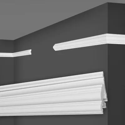 Zdjęcie produktu dla MARBET DESIGN: Listwy ścienne z tworzywa sztucznego HDPS, białe. Listwy gładkie, sztukateryjne, dekoracyjne, profile