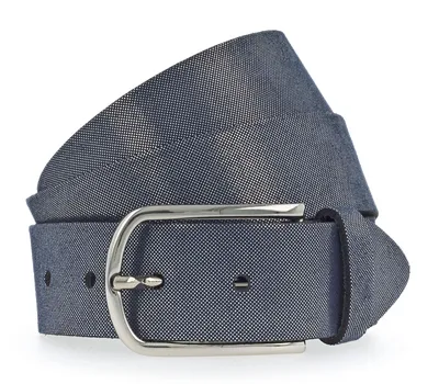 Produktbild von Vanzetti Leder Gürtel Glitter Radiance 35mm Metallic Belt W75 Marine / Silver Metalic dunkelblau