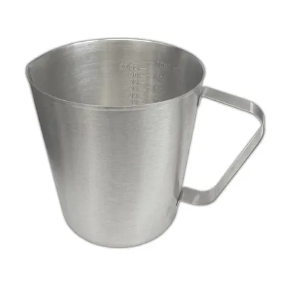 Produktbild von Edelstahl Messbecher 1 Liter Messskala mit Griff Messbehälter Maßbecher Meßkanne Milchkännchen