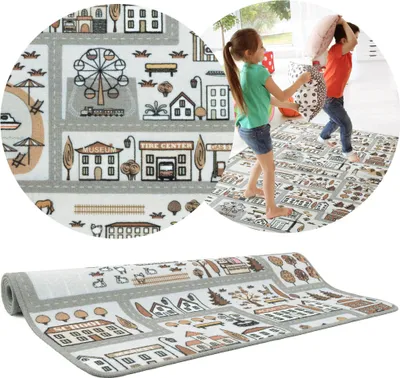 Produktbild von Kinderteppich - 150x200 cm - Spielteppich - Filzunterlage - Kreativer Spaß - MINIPOLIS