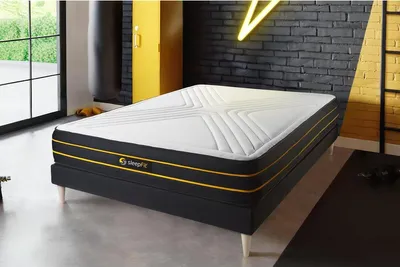 Image de Matelas ULTRA 200x200cm, mousse à mémoire de forme et micro-ressorts ensachés, degré de fermeté 2, hauteur : 26cm, 7 zones de confort